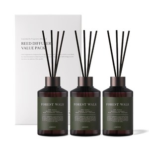 에이센트 퍼퓸드 디퓨저, 포레스트워크, 200ml, 3개