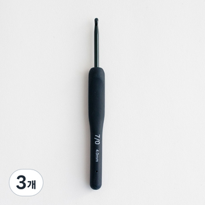 yarna 고무그립 모사용 코바늘 7/0호 4mm, 3개