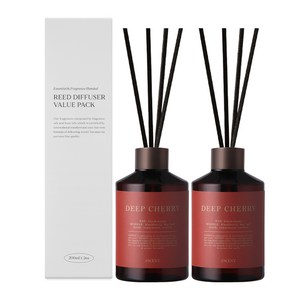 에이센트 퍼퓸드 디퓨저, 딥체리, 200ml, 2개