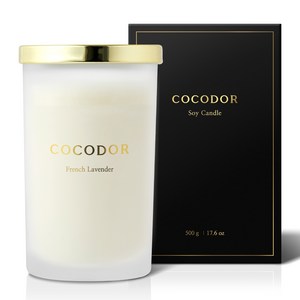 코코도르 소이캔들 라지자, 프렌치라벤더, 500g, 1개