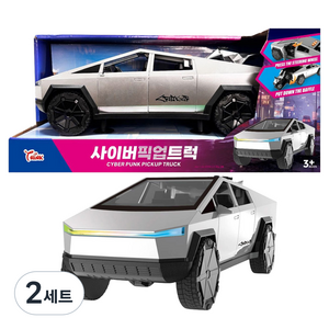 씽크토이 후렉션기능 다양한 사운드기능 사이버 픽업트럭 + 미니바이크 세트, 혼합색상, 2세트