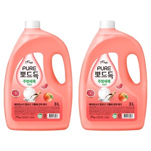 피죤퓨어 뽀드득 주방세제 자몽향, 2개, 3L