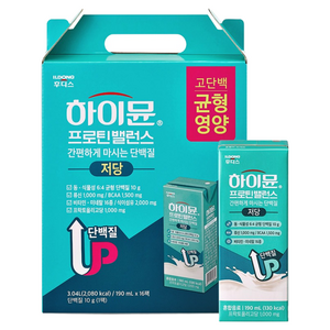 일동후디스 하이뮨 프로틴 밸런스 저당 음료, 190ml, 16개