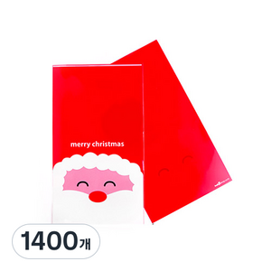 인디케이 크리스마스 OPP비닐봉투 소 산타클로스, 혼합색상, 1400개