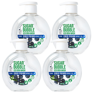 슈가버블 친환경 주방세제 블루베리 드롭, 470ml, 4개