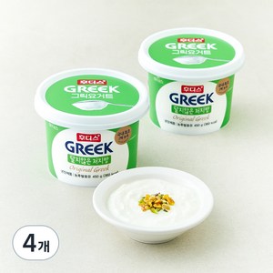 일동후디스 그릭 요거트 달지않은 저지방, 450g, 4개