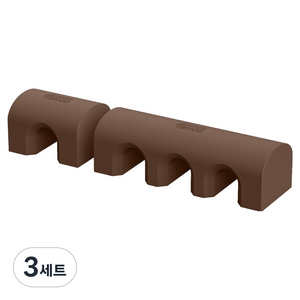 엘라고 마그네틱 데스크매트 호환 케이블 매니지먼트 2종 세트, 초코 브라운, 3세트