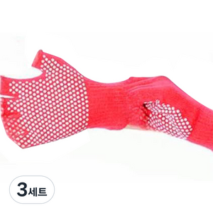 도키 요가장갑 양손세트, 01 로즈 레드, 3세트