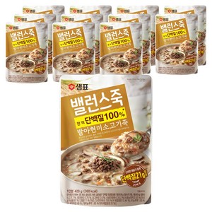 샘표 밸런스죽 발아현미 소고기죽, 420g, 12개