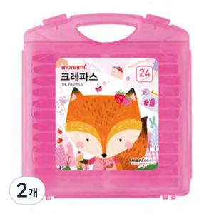 모나미 모니주 크레파스 여, 24색, 2개