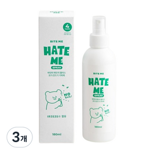 바잇미 헤잇미 플러스 모기진드기 기피제, 화이트, 180ml, 3개
