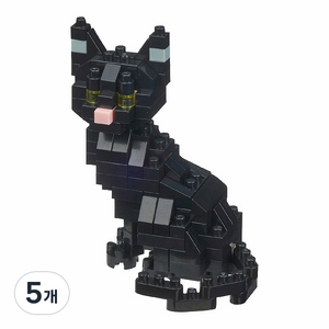 나노블럭 검은 고양이, 혼합색상, 5개