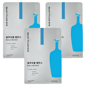 블루보틀커피 밸런스 원두, 홀빈(분쇄안함), 200g, 3개
