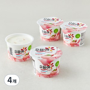 요플레 오리지날 복숭아 4p, 720g, 4개