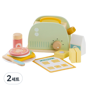 투키토이 원목 토스터기 소꿉놀이 세트 272, 2세트, 혼합색상