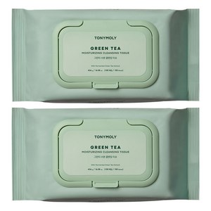 토니모리 그린티 수분 클렌징 티슈 세트, 100매입, 2개