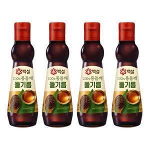 백설 100% 통들깨 들기름, 320ml, 4개