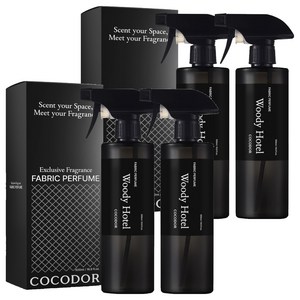 코코도르 패브릭 퍼퓸 섬유탈취제 우디호텔 본품, 4개, 500ml