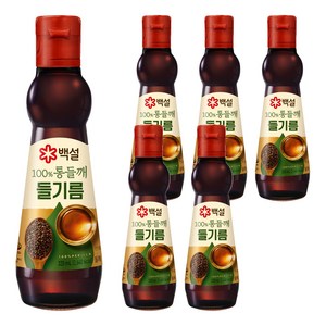 백설 100% 통들깨 들기름, 320ml, 6개
