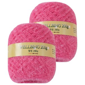 연일섬유 웰빙수세미 콘사 뜨개실 200g, 06핑크, 2개