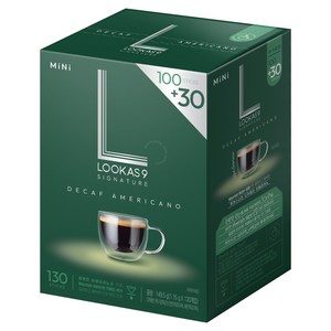 루카스나인 시그니쳐 디카페인 아메리카노 원두커피믹스, 1.15g, 130개입, 1개