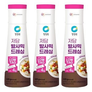 청정원 저당 발사믹 드레싱, 320g, 3개