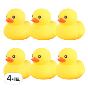 오리 목욕놀이완구 8cm 6p, 혼합 색상, 4세트