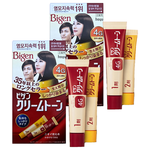비겐 크림톤 염색제, 4G자연밤색, 2개