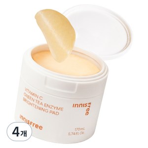 이니스프리 비타C 그린티 엔자임 잡티 토닝 패드 170ml, 60매입, 4개