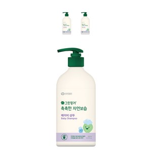 그린핑거 촉촉한 자연보습 베이비 샴푸, 500ml, 3개