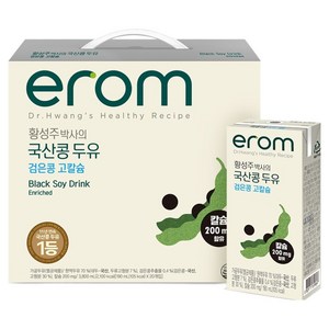 이롬 황성주 박사의 국산콩 두유 검은콩 고칼슘, 190ml, 20개