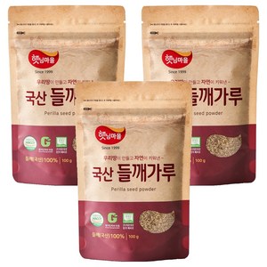 햇님마을 국산 들깨가루, 100g, 3개