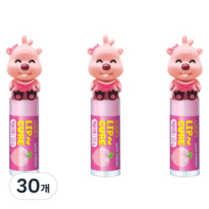 케이엠제약 뽀로로 루피 피규어 립밤, 복숭아향, 2.5g, 30개