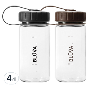 블루바 트라이탄 엑티브 스트랩 보틀 350ml x 2종, 블랙, 브라운, 4개