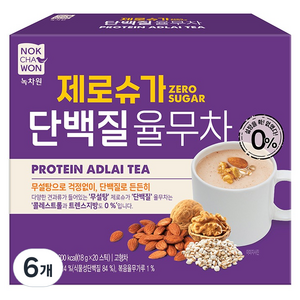 녹차원 제로슈가 단백질 율무차, 6개, 20개입, 18g