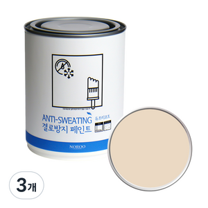 노루페인트 결로방지 페인트, NU 4050 Barrister White, 1L, 3개