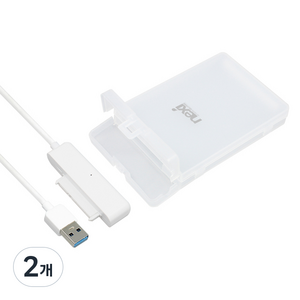 넥시 USB3.0 2.5인치 외장하드케이스 NX-U218U30, NX-U218U30(화이트), 2개