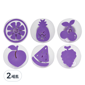 캐스비 아트스쿨 점보 스탬프 세트, 과일, 2세트