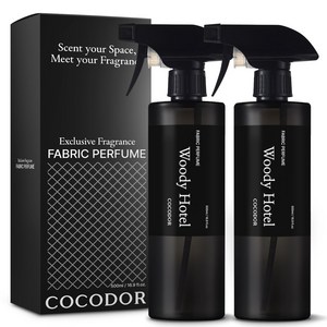 코코도르 패브릭 퍼퓸 섬유탈취제 우디호텔 본품, 2개, 500ml