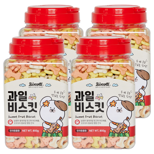 비스코티 강아지 비스켓, 과일, 800g, 4개