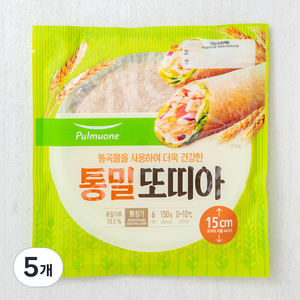 풀무원 통밀 또띠아 지름 15cm, 25g, 6개입, 5개
