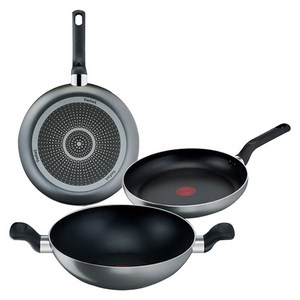 테팔 매트 프라이팬 세트, 그레이, 프라이팬 24cm + 프라이팬 28cm + 볶음팬 28cm, 3개