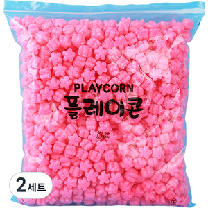 플레이콘 꽃모양 만들기재료 리필 800p 세트, 분홍, 2세트