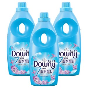 다우니 초고농축 7일지속 탈취파워 섬유유연제 레몬그라스와 라일락 본품, 1L, 3개