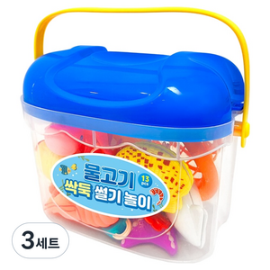 키드존 물고기 싹둑 썰기 놀이 13종 세트, 혼합색상, 3세트