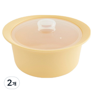 퍼기 이유식 멀티 찜기, 800ml, 2개, 버터옐로우