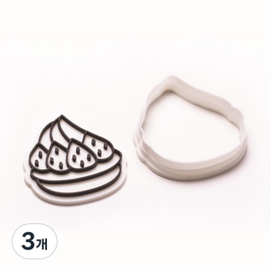 디메이클리 디저트 쿠키커터+스탬프, 타르트, 3개