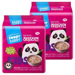 푸디버디 하양라면, 80g, 8개