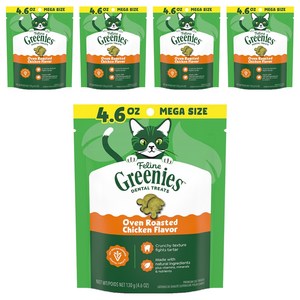 그리니즈 고양이 필라인 덴탈 스낵, 닭고기, 130g, 5개