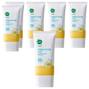 그린핑거 야외놀이 워셔블 선크림 SPF50+ PA++++, 80ml, 6개